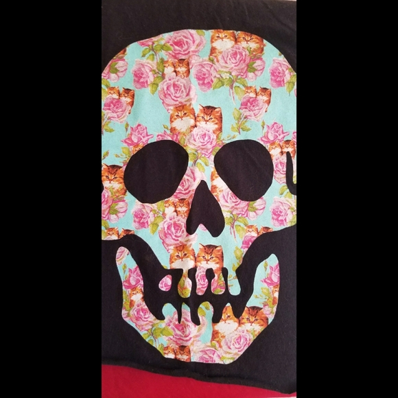 ‼SOLD‼Kitten Skull Crop Top - Picture 7 of 8